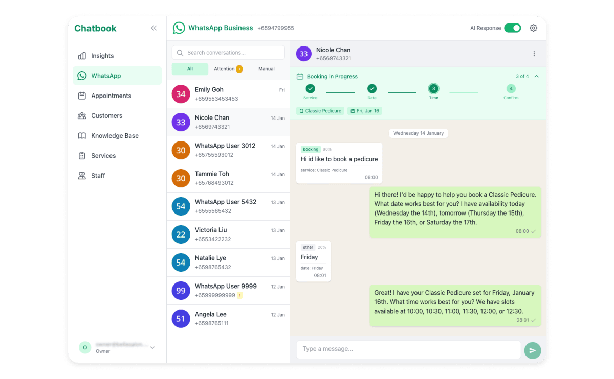WhatsApp Service Platform